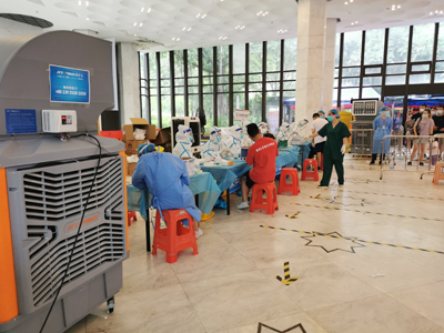 “疫”不容辭，瑞泰風(fēng)移動(dòng)式冷風(fēng)機(jī)助力松山湖核酸檢測(cè)現(xiàn)場(chǎng)通風(fēng)降溫